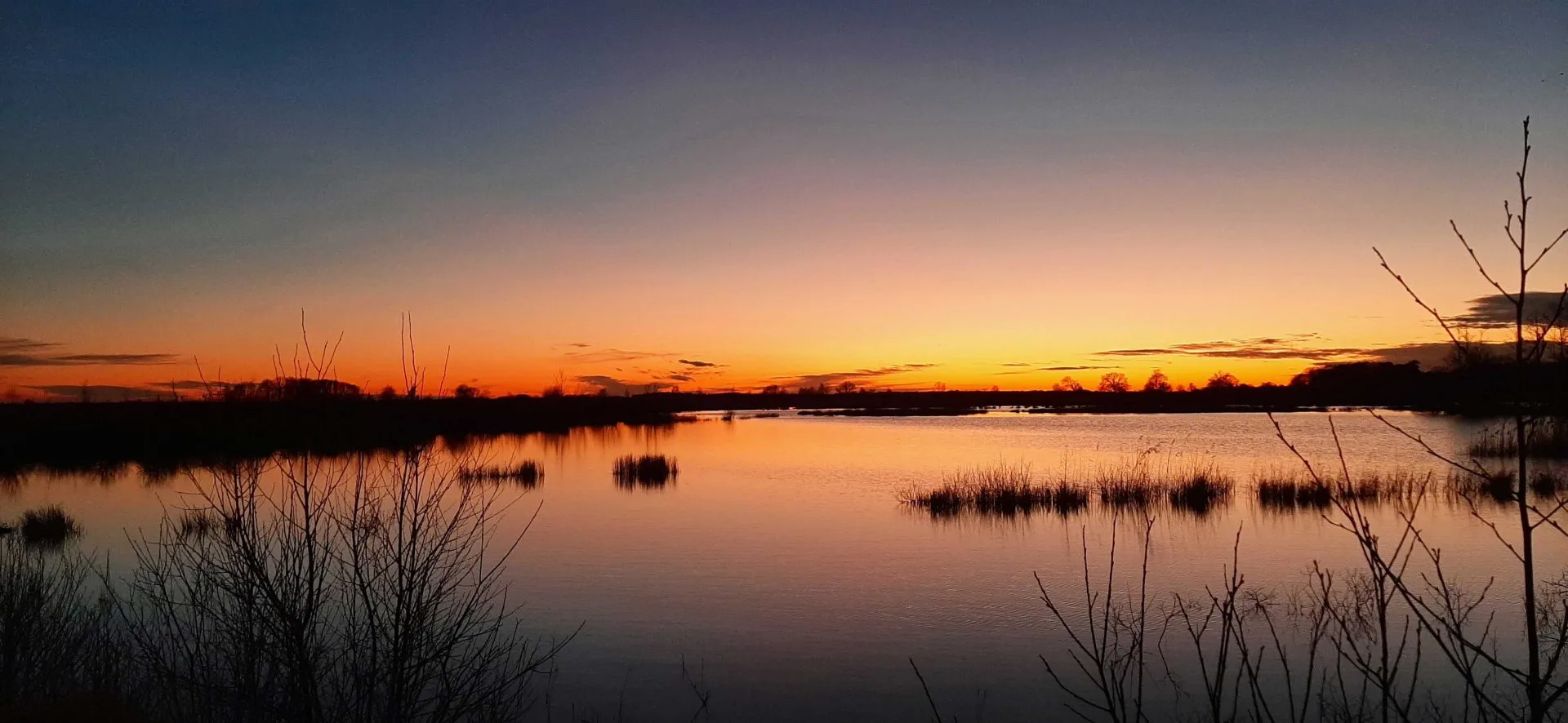 Oranje zonsondergang