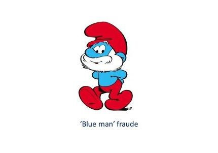 Blauw worden door colloïdaal zilver, de Blue man Fraude